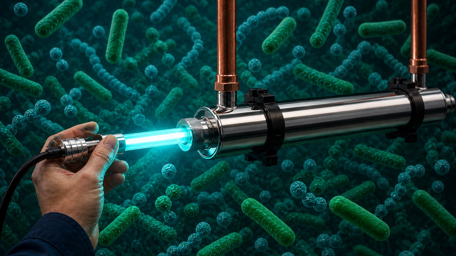 UV sterilizer lamp against bacteria — ultraviolet disinfection