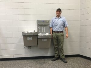 Elkay drinking fountain with bottle filler, Carson City School District