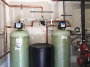 Commercial water softening system install