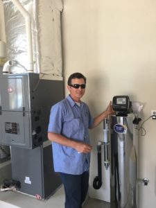 Pure Water Systems technician on a new build install